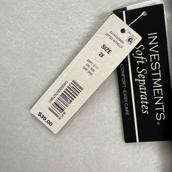 Investments Women Tank Soft Separates Blouse Plus Size 2X Abstract Multicolor G2 - Picture 6 of 16